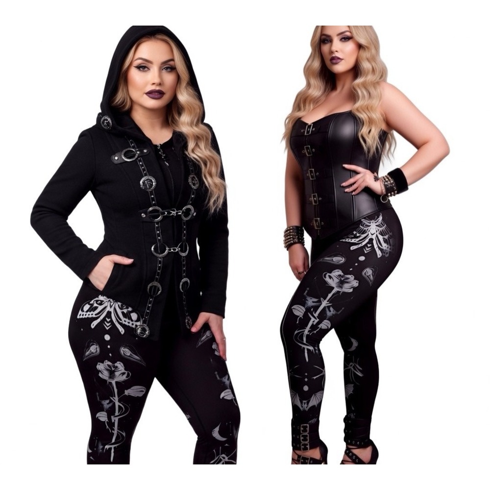 TORRID Nightfall "Gothic Totem" Full Length Printed Legging NWT Size 4X - Picture 2 of 12